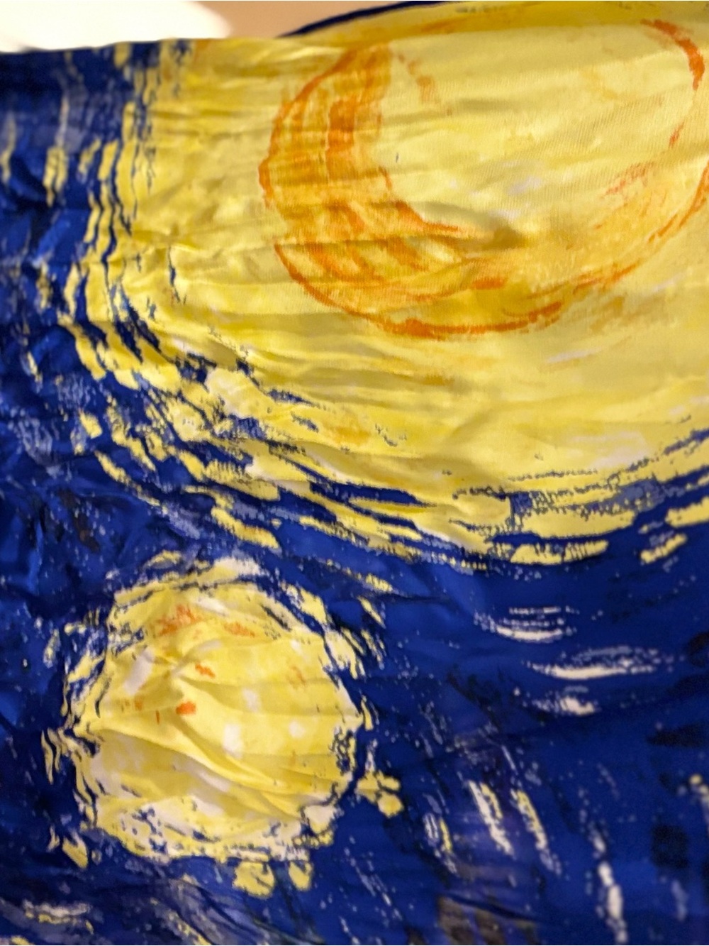 Starry Night silk scarf wrap 57 “ long 15 “ wide